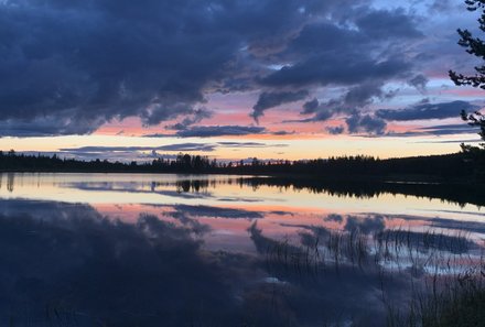 Schweden for family - Arvidsjaur - Sonnenuntergang am Abend