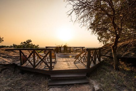 Tansania Familienreise - Tansania for family - Maweninga Camp - Terrasse