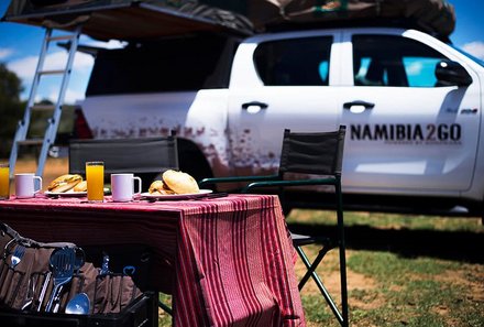 Namibia Familienreise - Namibia for family individuell - Namibia2go Double Cab 4x4 mit Dachzelt