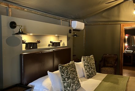 Familienreise Garden Route - Garden Route for family - Buffels Drift Game Lodge Schlafbereich
