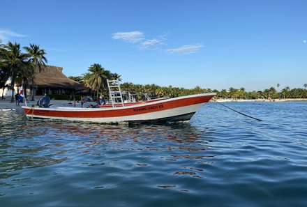 Mexiko Familienreise - Mexiko Family & Teens - Akumal Caribe - Fischerboot