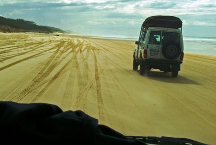 Australien Familienreise - Mit dem Jeep am Strand