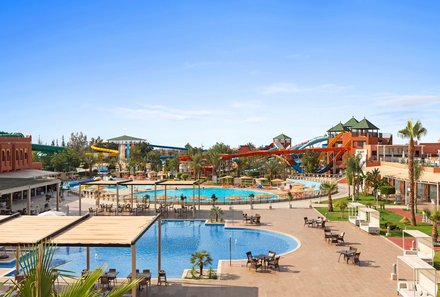 Familienreise Marokko - Marokko for family Deluxe - Hotel Aqua Fun Marrakesch Poollandschaft