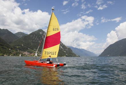 Idrosee Familienurlaub - Windsurfen auf dem Indrosee