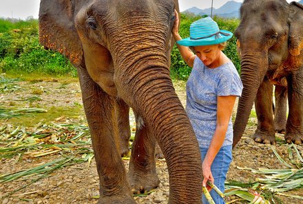 Laos und Vietnam Familienreise - Laos und Vietnam Reise mit Kindern - Elefantenbesuch
