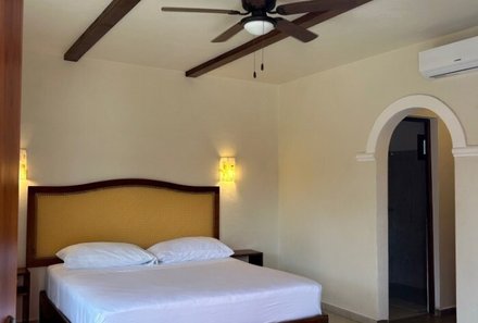Mexiko Familienreise - Mexiko for family - Hacienda Maria Elena - Zimmer Doppelbett