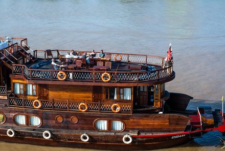 Vietnam Familienreise - Vietnam for family - Mekong Delta - Mekong Eyes - Schiff Außendeck