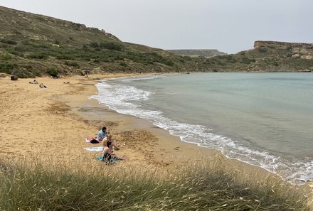 Malta Familienreise - Malta for family - Golden Bay - Freizeit am Strand