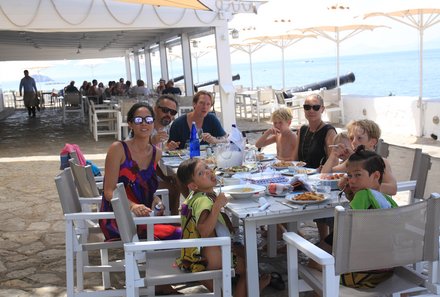 Familienreise Griechenland - Griechenland for family - Segelreise - gemeinsames Abendessen
