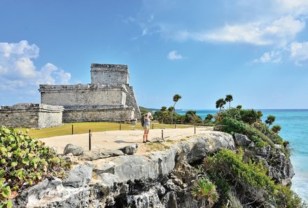 Mexiko Familienreise - Tulum - Blick auf die Küste