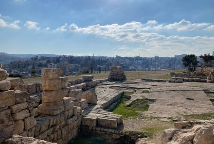 Reisebericht Jordanien Rundreise mit Kindern - Ruinenstätte in Amman