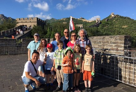 China mit Kindern - China for family - Gruppe auf der großen Mauer
