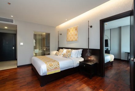 Laos & Vietnam Familienreise - Laos Reise mit Kindern - Mintra Hotel Vientiane Zimmer