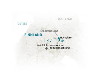 Finnland Familienreise - Finnland for family individuell Karte 2022