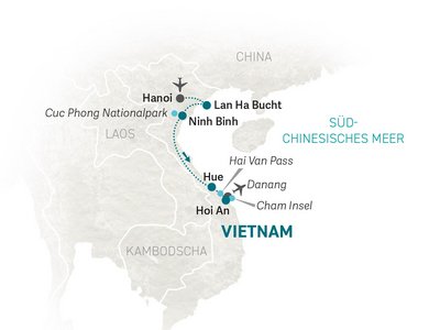 Familienreise Vietnam - Vietnam for family Summer - Reisekarte 2023