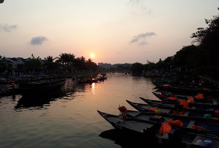 Vietnam & Kambodscha Familienreise - See - Sonnenuntergang