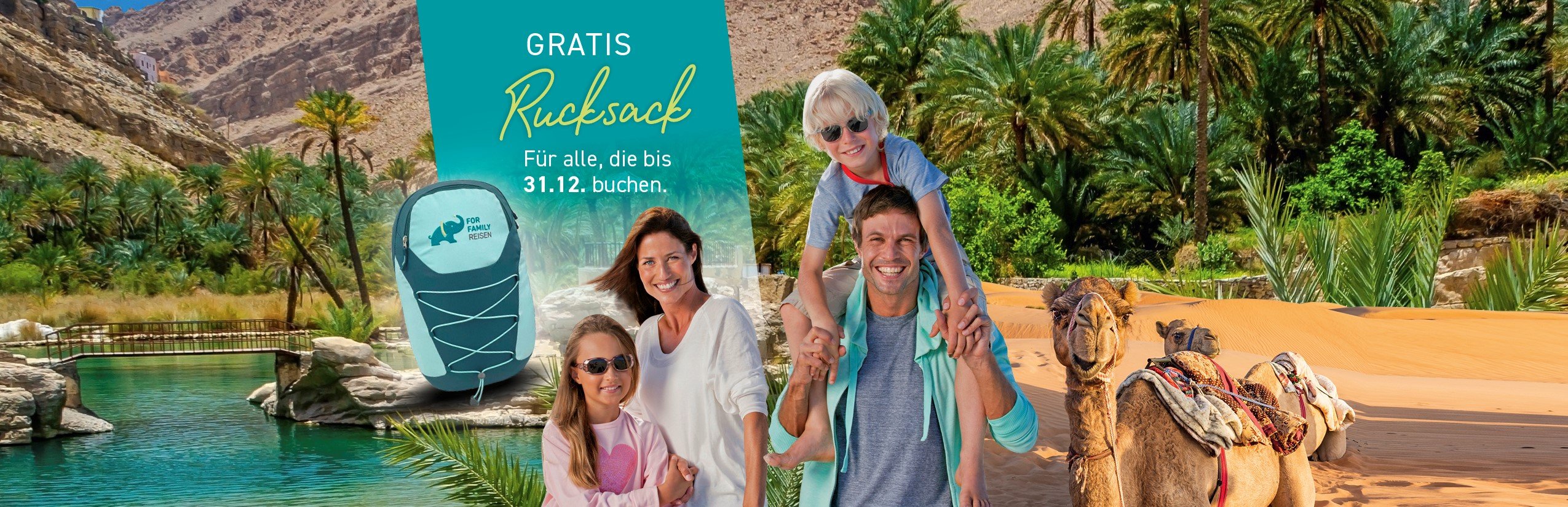 Familienreisen mit Kinder - For Family Reisen - Rucksack Aktion