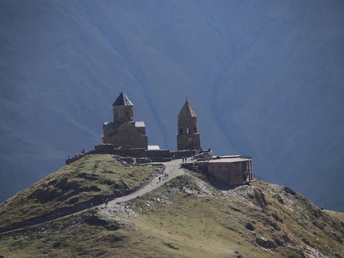 Georgien Familienurlaub - Gergeti Kirche