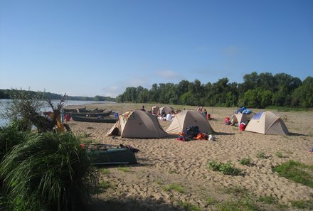 Familienreise Fankreich - Frankreich for family im Kanu - Zeltcamp