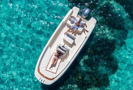 Griechenland Familienreise - Chalkidiki for family - Private Bootstour zur Blauen Lagune