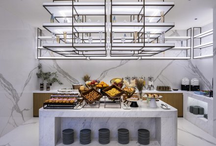 China for family - China Familienreise mit Kindern - Novotel Shanghai Jingan - Buffet