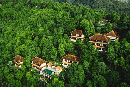 Bali Familienurlaub - Ausblick Munduk Sari Resort - Vogelperspektive