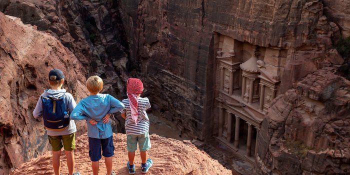 Jordanien Familienreise - Kinder in Petra