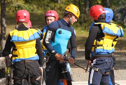 Norwegen mit Kindern  - Norwegen for family - Vorbereitung zum Abseilen