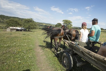 Rumänien mit Kindern - Pferdewagen