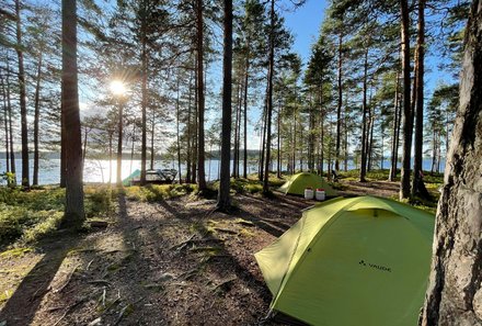 Familienreise Schweden - Schweden for family - Zelten am See