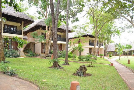 Kenia Familienreise - Kenia for family - Baobab Beach Resort & Spa - Zimmer Garten