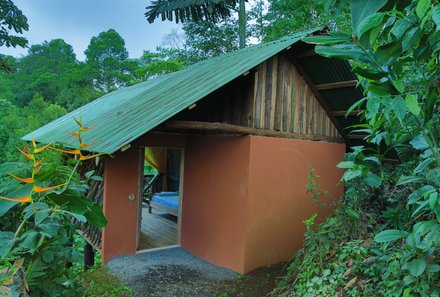 Familienurlaub Costa Rica - Costa Rica for family - La Tigra Rainforest Lodge - Baumhaus Eingang