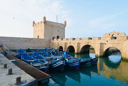 Marokko mit Kindern - Marokko for family - Hafen von Essaouira