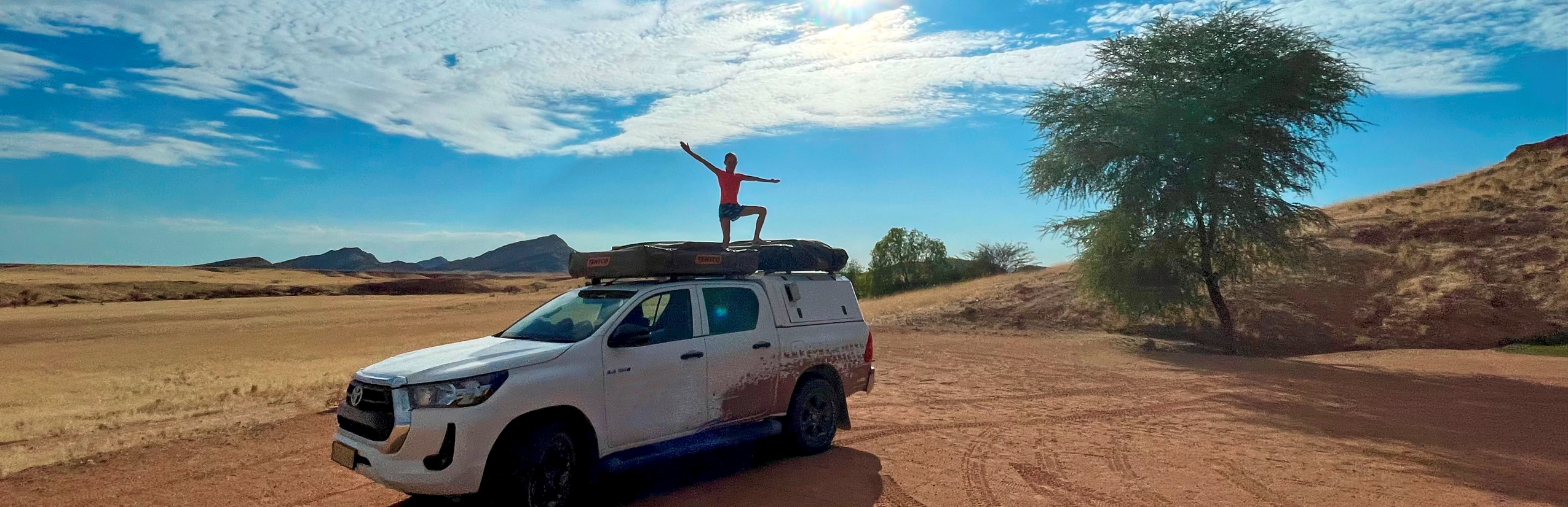 Namibia Selbstfahrerreise mit Kindern - Namibia Dachzelt Erfahrungen mit Kindern