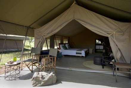 Tansania Familienreise - Tansania Family & Teens - Ronjo Camp - Offene Zeltsuite mit Terrasse