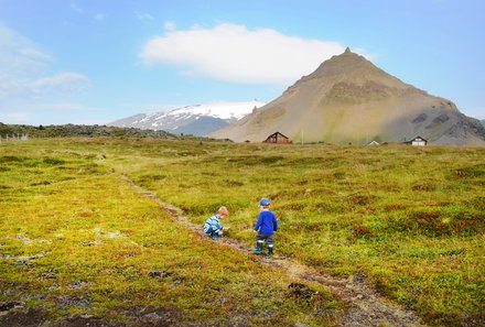 Island Familienreise - Island for family individuell - Kinder such Blaubeeren