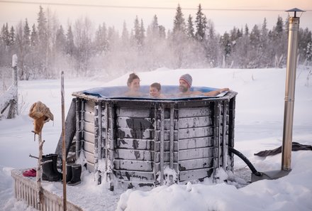 Schweden for family Winter - Husky Farm - Hot Pot