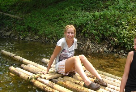 Südostasien Urlaub mit Kindern - Malaysia mit Kindern - Bambusfloss