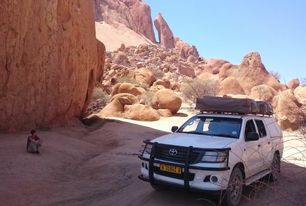 Namibia Familienreise im Mietwagen mit Dachzelt - Erongo Gebirge