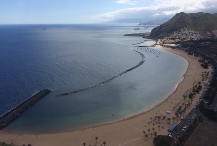 Teneriffa Familienurlaub - Teneriffa for family - Blick auf den Playa Las Teresitas