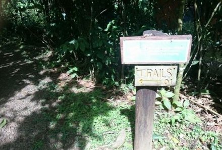 Costa Rica mit Kindern - Wanderschild