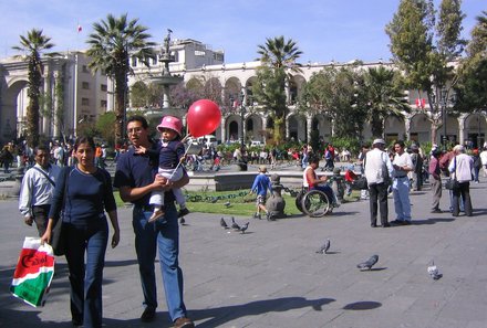 Peru Familienreise - Peru Teens on Tour - Rafting Tour - Hauptplatz Arequipa