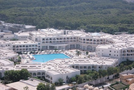 Tunesien for family - Sidi Bou Said - El Mouradi Gammarth Hotel - Blick von oben