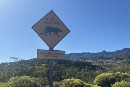Patagonien Family & Teens - Torres del Paine Nationalpark - Puma Schild