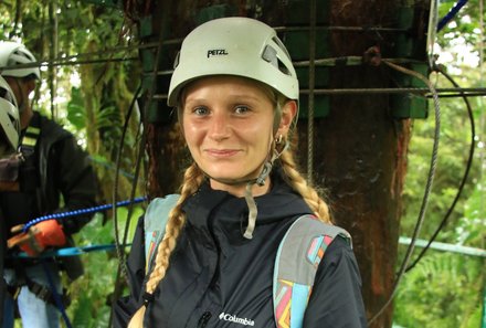 Costa Rica Familienreise - Costa Rica for family individuell - Ziplining Monteverde - Fabienne Cselovski