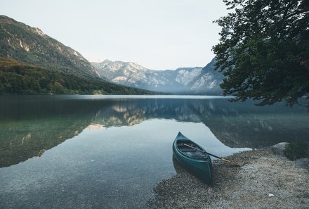 Slowenien for family - Slowenien Familienreise - Kanutour Bohinj See