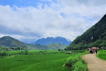 Laos und Vietnam Familienreise - Laos und Vietnam Reise mit Kindern - Mai Chau Naturkulisse