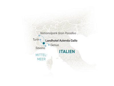 Familienurlaub in Piemont - Reisekarte Piemont 2022