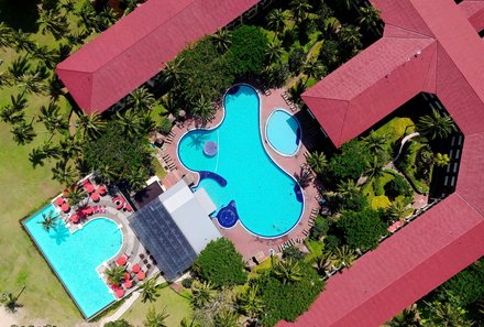 Malaysia mit Teenagern - Langkawi Holiday Villa Resort mit Blick auf Pool