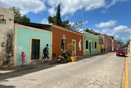 Mexiko mit Kindern - Mexiko Urlaub mit Kindern - Straße in Valladolid